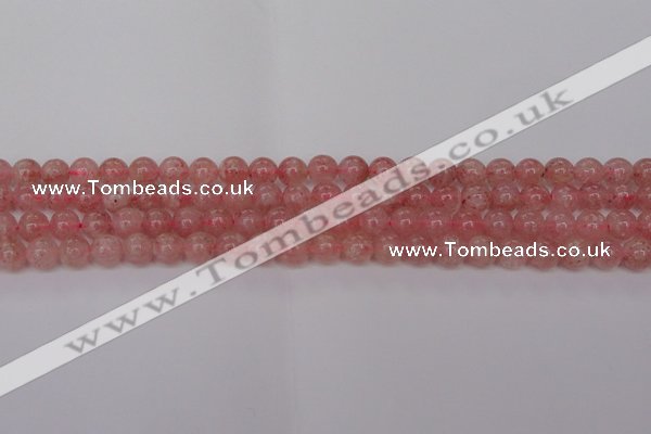 CBQ612 15.5 inches 8mm round natural strawberry quartz beads