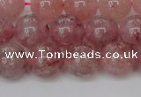 CBQ615 15.5 inches 14mm round natural strawberry quartz beads