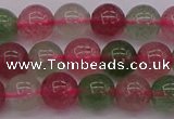 CBQ657 15.5 inches 8mm round mixed strawberry quartz beads