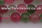 CBQ658 15.5 inches 10mm round mixed strawberry quartz beads