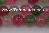 CBQ658 15.5 inches 10mm round mixed strawberry quartz beads