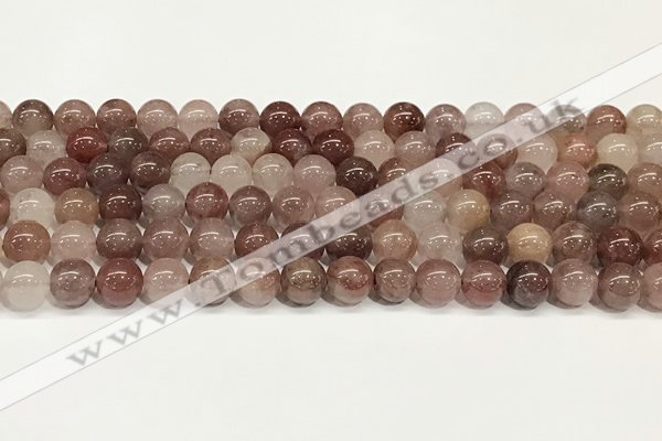 CBQ730 15.5 inches 8mm round strawberry quartz beads wholesale