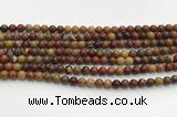 CBQ740 15.5 inches 6mm round red moss agate gemstone beads wholesale
