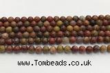 CBQ741 15.5 inches 8mm round red moss agate gemstone beads wholesale