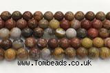 CBQ743 15.5 inches 12mm round red moss agate gemstone beads wholesale