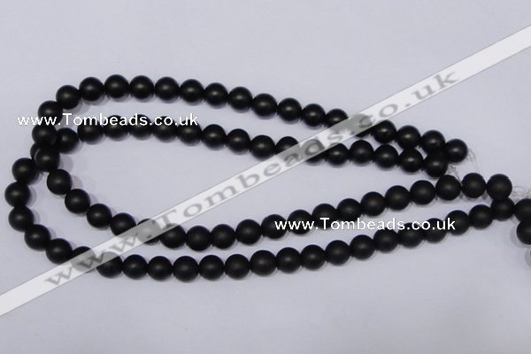 CBS02 15.5 inches 6mm round black stone beads wholesale