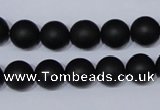 CBS04 15.5 inches 10mm round black stone beads wholesale