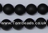 CBS06 15.5 inches 14mm round black stone beads wholesale