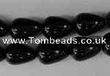 CBS205 15.5 inches 12*16mm teardrop blackstone beads wholesale