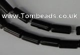 CBS208 15.5 inches 5*12mm tube blackstone beads wholesale