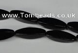 CBS213 15.5 inches 6*22mm tetrahedron blackstone beads wholesale
