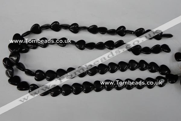 CBS231 15.5 inches 12*12mm heart blackstone beads wholesale