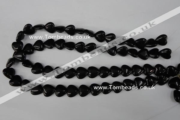 CBS232 15.5 inches 14*14mm heart blackstone beads wholesale