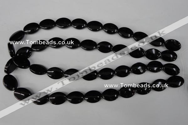 CBS250 15.5 inches 13*18mm oval blackstone beads wholesale