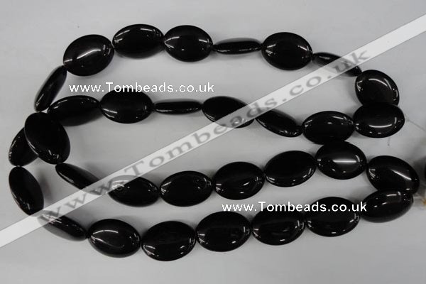 CBS252 15.5 inches 18*25mm oval blackstone beads wholesale