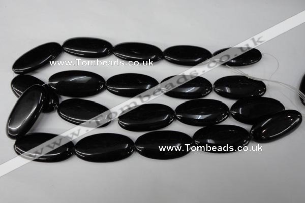 CBS255 15.5 inches 18*40mm oval blackstone beads wholesale