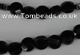 CBS291 15.5 inches 8mm faceted coin blackstone beads wholesale