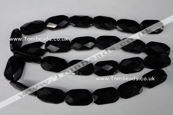 CBS320 15.5 inches 18*30mm faceted rectangle blackstone beads wholesale