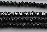 CBS507 15.5 inches 2*4mm faceted rondelle A grade black spinel beads