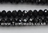 CBS513 15.5 inches 4*5mm faceted rondelle AA grade black spinel beads