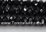 CBS515 15.5 inches 5*7mm faceted rondelle AA grade black spinel beads