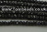 CBS531 15.5 inches 1.5*2.5mm faceted rondelle black spinel beads