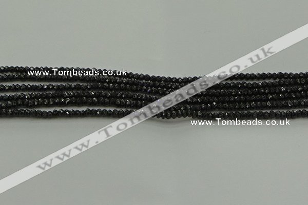 CBS531 15.5 inches 1.5*2.5mm faceted rondelle black spinel beads