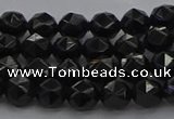 CBS536 15.5 inches 6mm faceted round black spinel beads