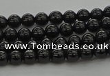 CBS539 15.5 inches 4mm round black spinel beads wholesale