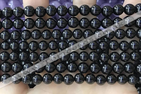 CBS541 15.5 inches 6mm round black spinel gemstone beads