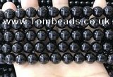 CBS543 15.5 inches 10mm round black spinel gemstone beads