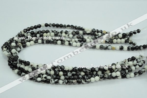 CBW101 15.5 inches 6mm round black & white jasper beads