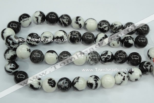 CBW107 15.5 inches 18mm round black & white jasper beads