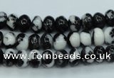 CBW111 15.5 inches 5*8mm rondelle black & white jasper beads