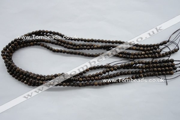 CBZ100 15.5 inches 4mm round bronzite gemstone beads