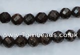 CBZ103 15.5 inches 6mm faceted round bronzite gemstone beads