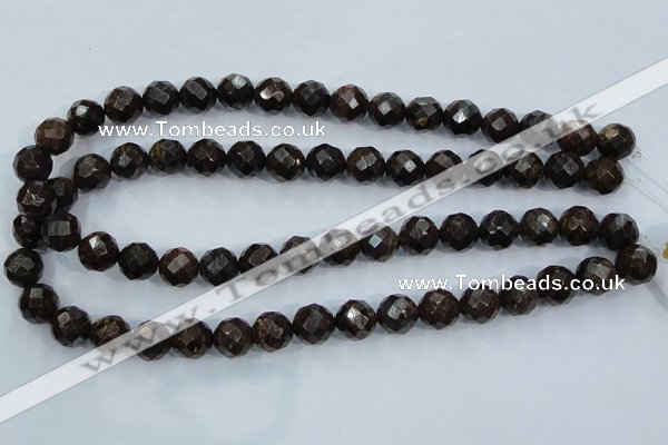 CBZ103 15.5 inches 6mm faceted round bronzite gemstone beads