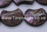 CBZ112 15.5 inches 20*24mm curved moon bronzite gemstone beads