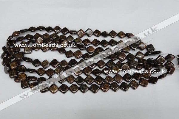 CBZ222 15.5 inches 10*10mm diamond bronzite gemstone beads