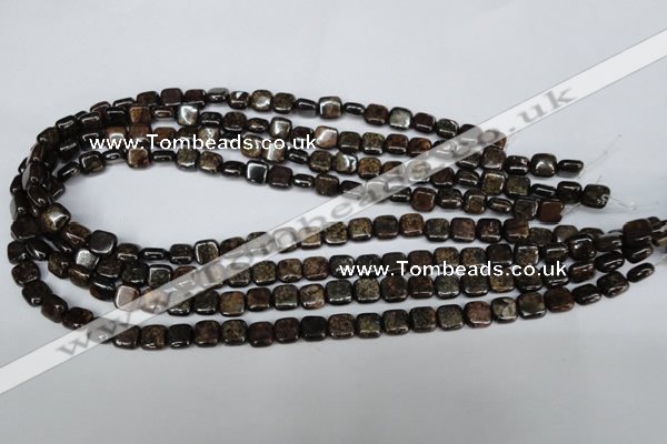 CBZ224 15.5 inches 8*8mm square bronzite gemstone beads