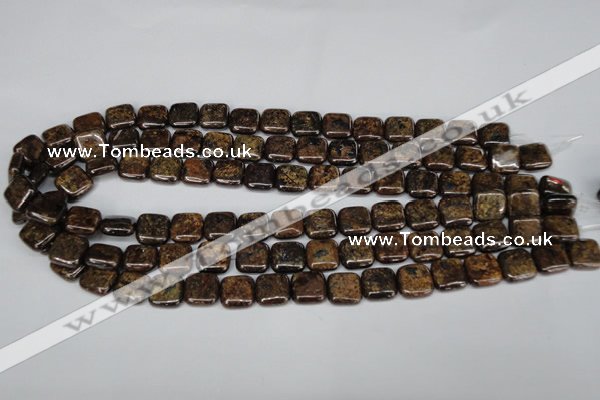 CBZ226 15.5 inches 12*12mm square bronzite gemstone beads