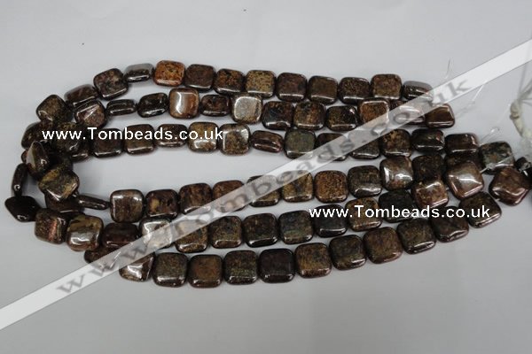 CBZ227 15.5 inches 14*14mm square bronzite gemstone beads