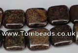 CBZ228 15.5 inches 16*16mm square bronzite gemstone beads