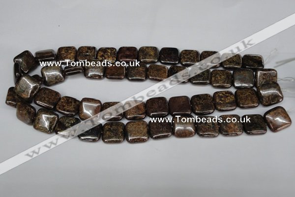 CBZ228 15.5 inches 16*16mm square bronzite gemstone beads