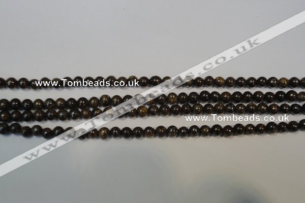 CBZ253 15.5 inches 4mm round bronzite gemstone beads wholesale