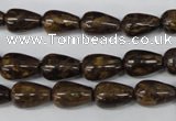 CBZ411 15.5 inches 8*12mm teardrop bronzite gemstone beads