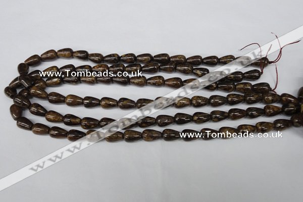 CBZ411 15.5 inches 8*12mm teardrop bronzite gemstone beads