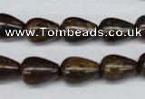 CBZ412 15.5 inches 10*14mm teardrop bronzite gemstone beads