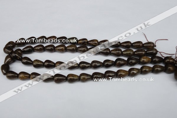 CBZ412 15.5 inches 10*14mm teardrop bronzite gemstone beads