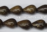 CBZ413 15.5 inches 12*16mm teardrop bronzite gemstone beads